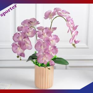 Sporter ดอกกล้วยไม้ปลอม8หัวประดิษฐ์ผีเสื้อดอกไม้ปลอม3D ดอกไม้ปลอมพืชสัมผัสของจริงตกแต่งคริสต์มาสบ้านงานแต่งงาน