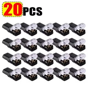 20Pcs Fast Plug Wire Connector 2 Pin Way Cable Plug Car Waterproof Electric Wire Snap Connectors Strip Terminal Connection