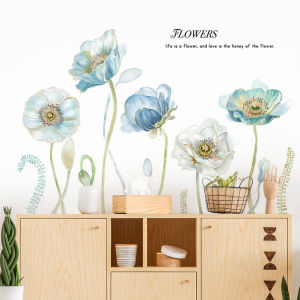 Decal dán tường hoa 3D nghệ thuật thanh lịch có keo sẵn - Trang trí phòng khách phòng ngủ