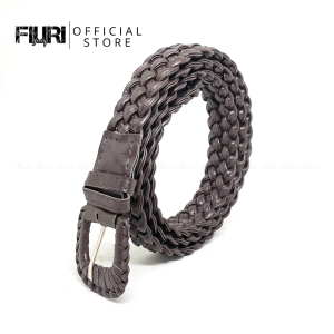 FIURI - SABUK RAJUT COKLAT TUA IKAT PINGGANG WANITA MODEL ANYAM - SABUK KULIAH KERJA PEREMPUAN - SABUK CEWEK FASHION KOREA TRENDY MURAH PROMO DISKON - SABUK KELABANG