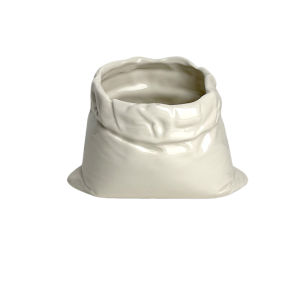 Minimalist Bag-shaped Ceramic Mug 450ml Coffee Tea Cup