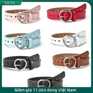QK FA ✨ Trẻ Em Giả Da Vành Đai Trẻ Em Dễ Thương Đào Tim Khóa Thắt Lưng Cô Gái Vành Đai Thắt Lưng