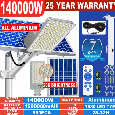 solar street light outdoor waterproof IP67 solar light 400000W street lamp 9730LED heavy duty with remote control 800000mah stable light and intellisense suitable for yard fence garden terrace front door shed deck