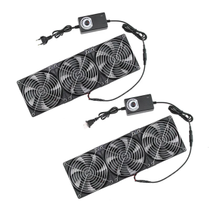 Ventilation Fan 3x120mm 2750rpm Axial Cooling Fan Set for Server Workstation and Window Exhaust with Speed Control 240V