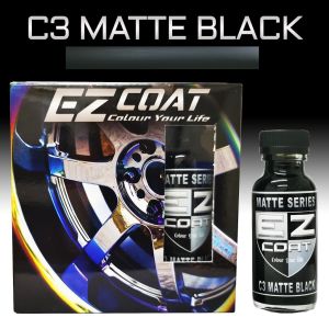 EZ Coat Matte Black DIY COLOR Car Rim Chrome Part