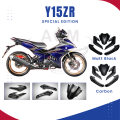 YAMAHA Y15ZR Special Edition SE BATMAN Custom Visor Front Inner Top Set Cover Y15 V2 Leg Shield Coverset Carbon Black. 