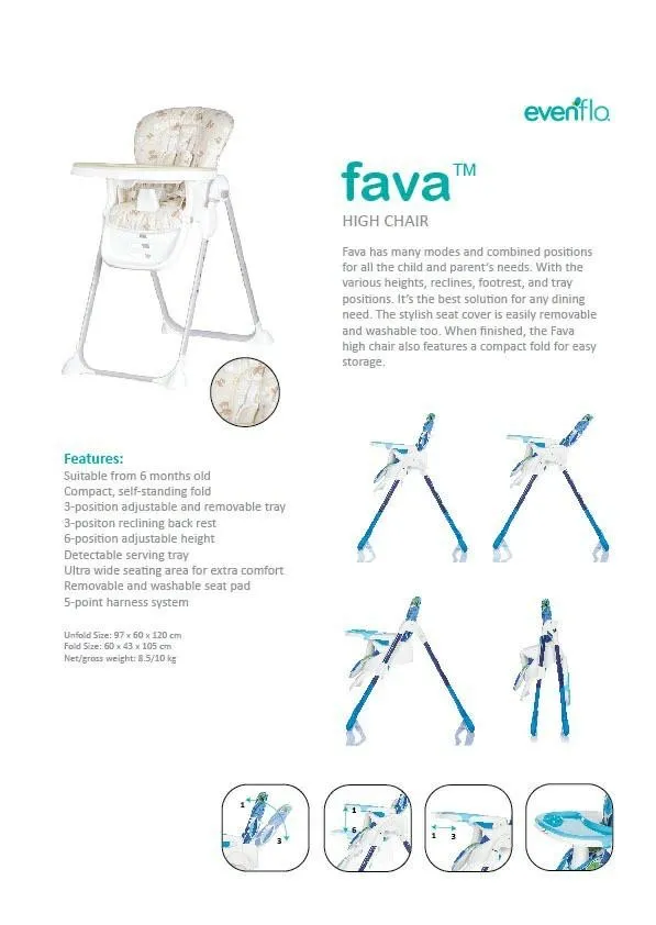 Evenflo easy fold 2024 high chair instructions