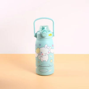1200ml Large Capacity Sports Water Bottle Melody Kuromi Cinnamoroll Thermos Cup 316 Stainless Steel (MALAKI ACTUAL)