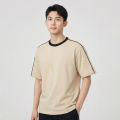 B&R ฤดูร้อนสินค้าใหม่ เสื้อยืดคอกลม T-shirts สีต่อ ความรู้สึกของการออกแบบ เย็นระบายอากาศ นุ่มสบาย. 