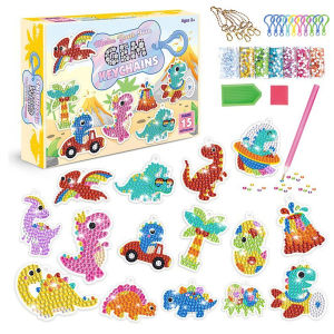 Jojotoy DIY Diamond Painting DIY Gantungan Kunci Guka Set DIY Gem Keychain Mainan Anak Perempuan Goka Set Stiker Diamond Edukasi Mainan Anak