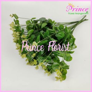 Daun Dollar Cabang 16 Tiruan Artificial - Tanaman Dolar Hias Plastik / Daun Bunga Imitasi Artifisial / Import Murah Hiasan Home Dekor Pelaminan /  Daun Ekaliptus Rumput