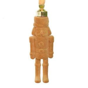Festival Flocking Nutcrackers Soldier Hanging Pendant Plastic Ornament Holiday Decoration Perfect For Family Party