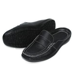 Sepatu Sandal Bustong Pria Kulit Sendal Slop Outdoor Slip On Santai Bisa Bayar Ditempat