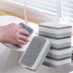 10/20Pcs Kitchen Bar Cleaning Supplies Set Home Double-Sided Cleaning Sponge Scouring Pad Cleaning Sponges Household Tools