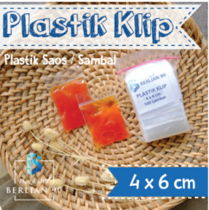 100 lembar Plastik Klip 4x6 cm Plastik Saos Plastik Ziplock Kecil Klip Kecil Bening Plastik Sambal