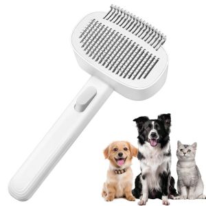 Pet Dog Comb Cat Dog Brush Hair Cleaner Dog Hair Comb Dog Cat Pin Comb Pet Deshedding Brush & Dematting Comb for Cats Effectively Removes Matted Fur & Tangles