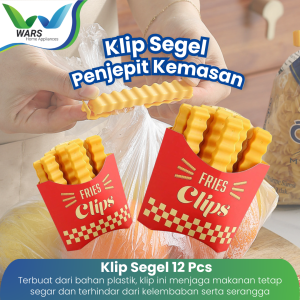 WARS Klip Segel Penjepit Kemasan 12 Pcs Bentuk Kentang French Fries