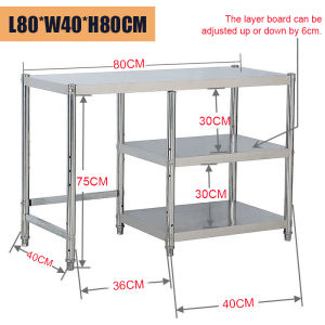 【Load-bearing 500kg】120*40cm 2 in 1 Stainless steel rack stove Gas Stove Rack Stand Kitchen Table 不锈钢置物架灶台