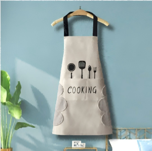 Higher Home Household kitchen apron with hand wiping area and pocket waterproof and oil resistant apron COD