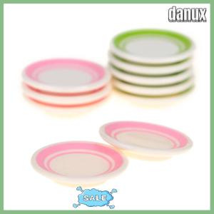 danux ของเล่น1:12สำหรับบ้านตุ๊กตาจานสีสันสดใสขนาดเล็ก5ชิ้น ถุง