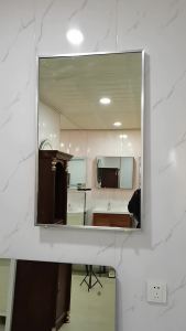 LZD  Bathroom Mirror Bathroom Mirror Aluminum Alloy Frame Wall Hanging Bathroom Mirror Washstand Mirror Ho Bathroom Mirror