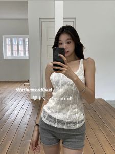 ❣Fortunee ❣ เสื้อสายเดี่ยวลูกไม้แบบประณีต ดีไซน์ไม่ซ้ำใคร ใส่ง่ายแมตช์ได้กับทุกลุค ช่วยพรางหุ่น เหมาะสำหรับใส่เป็นชั้นในหรือใส่เดี่ยว