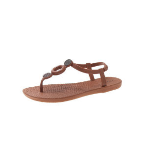 IELGY womens casual flat sandals hollow buckle sandals
