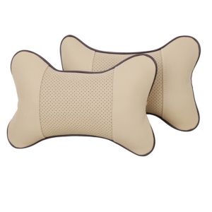 Car Pillow Auto Interior Accessories Car Headrest PU Leather Neck Headrest Protector Four Season General Purpose Car Neck Pillow
