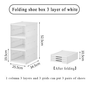 JOVNO Foldable Clear 6-Layer Large Shoe Cabinet | Flip-Open & No Install Shoe Rack