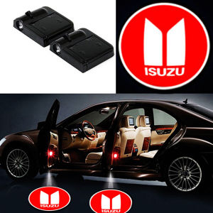 2pcs LED Car Door Welcome Light for ISUZU D-MAX MU-X Courtesy Projector Wireless lamp car accessories