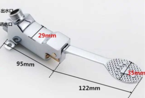 GRIPO High End stainless Full Set Hands-Free Foot Pedal Faucet hospital and laboratory(Tilted 435)