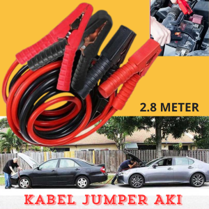 KING Kabel Jumper Aki Mobil 2.8 M Alat Jemper Aki Pure Copper Kabel Starter Jumper Untuk Motor/Mobil