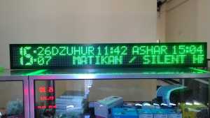 Jadwal Sholat Hijau 20x170cm GPS Wifi Android