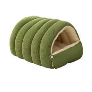 Stress Relief Enclosed Cats Bed Machine Washable Cover Soft Velvets Fabric Nonslip Base Compacts Indoor Pet Hideaway