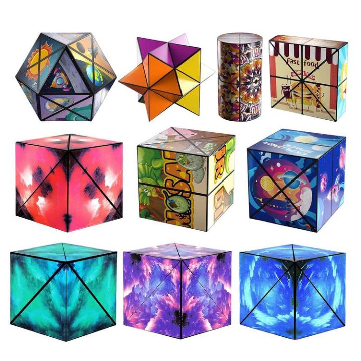 Magic Puzzle Cubes Transforming Shape Shifting Fidget Cubes Portable ...