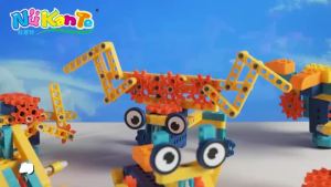 344 PCS Electric Science Education Building Blocks Large Particles Mechanical Gear Creative Bricks
