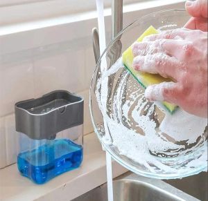 Dispenser Sabun Cuci Piring dan Spons Caddy untuk Sabun Cuci Piring