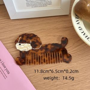 NBANLIKE Tulip Acetate Comb Animal Cartoon Hairdressing Combs Pointed Tail Comb Swan Dog Makeup Comb Women