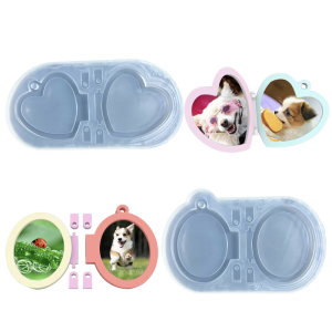 Heart/Oval Silicone Mold Photo Frame Resin Mold Keychain Pendant Silicone Mold Epoxy Mold Casting Mould