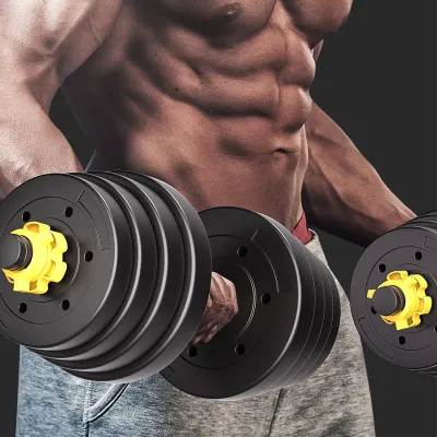 [BULKY] Dumbbell Set Adjustable Exercise Weight Plates Dumbbell Barbell Convertible Gym Set