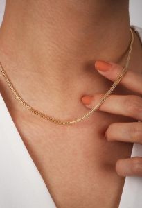 SEDUSA CHAIN 18K SAUDI GOLD NECKLACE HINDI MAKATI AT HINDI NAG KUKUPAS Made of 18k Gold Plated Steel Gift For Women And Women