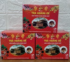 Bộ 3 hộp Trà Hoàng Đế túi lọc ( 3 HỘP TO x 30 gói ĐẶC SẢN HUẾ )