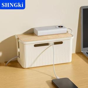 [COD] 🔥🔥🔥SHNGki Cáp lưu trữ hộp máy tính để bàn sạc cáp dữ liệu Thiết bị lưu trữ cắm ổ cắm quản lý cáp thiết bị đen trắng lưu trữ Organizer