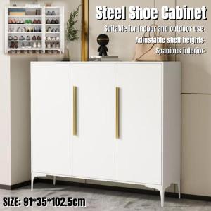 Steel Shoe Cabinet Moisture-proof Metal Storage Cabinet Big Storage Dust Proof Outdoor Shoe Cabinet