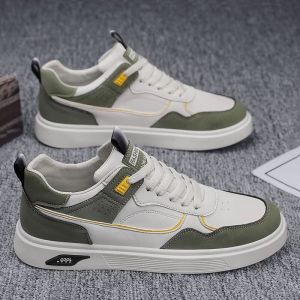AU Mens spring new collection: breathable canvas shoes Korean-style trendy sneakers versatile white shoes casual athletic shoes and stylish skate shoes