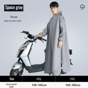 Oxford cloth electric bike raincoat Windbreaker raincoat Long raincoat with sleeves Full body rain c