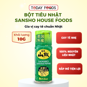 Bột tiêu Nhật Sansho House Foods 10g – Gia vị Nhật cao cấp thơm cay tê nhẹ 100% nguyên liệu nội địa