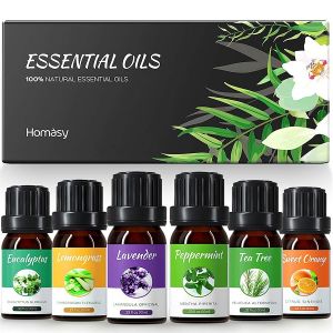 Homasy 100% Pure Natural Essential Oil Aroma Oil set for air humidifier aroma diffuser