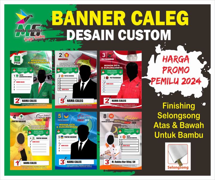 Banner Caleg Pemilu 2024 Banner Caleg Anggota Dewan Desain Custom