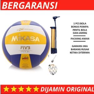 BEST SELLER !! Bola Voli Volly MIKASA MV2200 SUPER GOLD Gratis Pompa - Bola Voli berkualitas  - Bola Volley - Bola Volley Original - Bola Voli Dewasa